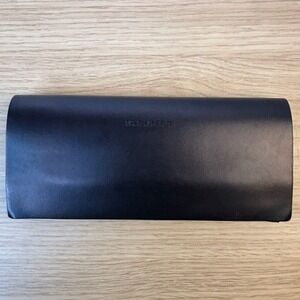 Saint Laurent‎ Black Leather Sunglasses Case Designer Eyewear Pouch YSL Logo